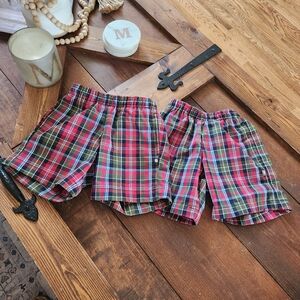 Primrose School Dennis Uniform Plaid Shorts (2) Size 4-5